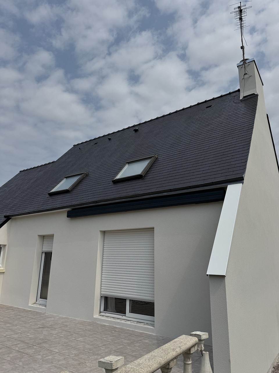 Pose de couverture sur la protection de l’Enduit